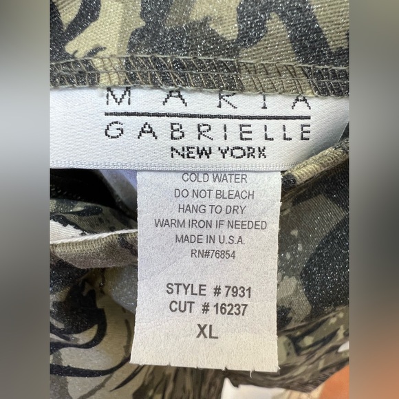Maria Gabrielle New York Graphic Camo Pants XL Y2K Streetwear Made USA - Picture 3 of 4